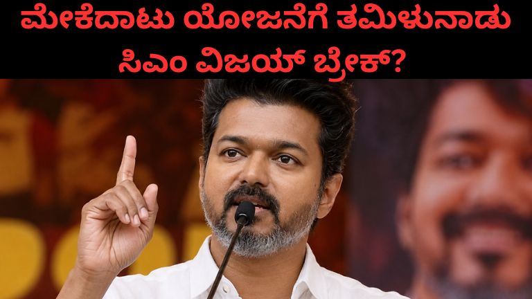 ಮೇಕೆದಾಟು ಯೋಜನೆಗೆ ತಮಿಳುನಾಡು ಸಿಎಂ ವಿಜಯ್ ಬ್ರೇಕ್?